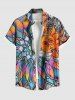 Sun Moon Colorful Ombre Floral Colorblock Print Plus Size Matching Hawaii Beach Outfit For Couples -  