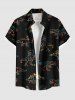 Stick Figure Dinosaur Print Plus Size Matching Hawaii Beach Outfit For Couples -  