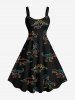 Stick Figure Dinosaur Print Plus Size Matching Hawaii Beach Outfit For Couples -  