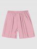 Plus Size Drawstring Solid Hawaii Beach Shorts For Men -  