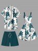 Plus Size Drawstring Solid Hawaii Beach Shorts For Men -  