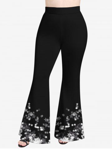 Star Sparkling Sequin 3D Print Plus Size Matching Set