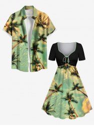 Contrastant Imprimé Nuage et Ciel en Forme de Nuage Grande Taille pour la Plage - Vert clair 