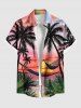 Short Grande Taille Imprimé Arbre Noix de Coco et Plage Assortis pour Couple - Rose clair 