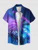 Coconut Tree Ombre Light Beam Print Plus Size Matching Hawaii Beach Outfit For Couples -  