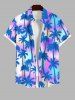 Ombre Tie Dye Coconut Tree Print Plus Size Matching Hawaii Beach Outfit For Couples -  