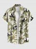 Tenue de plage hawaïenne assortie grande taille à imprimé panda et feuilles tropicales de cocotier pour couples - Vert clair 