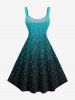 Ombre Colorblock Water Ripples Print Plus Size Matching Hawaii Beach Outfit For Couples -  