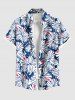 Tropical Hibiscus Flowers Print Plus Size Matching Hawaii Beach Outfit For Couples -  