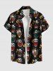 Skulls Colorful Fruit Juice Print Plus Size Matching Hawaii Beach Outfit For Couples -  