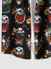 Skulls Colorful Fruit Juice Print Plus Size Matching Hawaii Beach Outfit For Couples -  