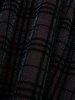 Gothic Plus Size Silver Flocking Plaid Button Skirt -  