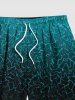 Plus Size Ombre Water Ripples Print Hawaii Beach Shorts For Men -  