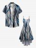Plus Size Geometric Patterns Colorblock Print High Low Hawaii Cami Dress -  