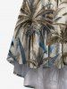 Plus Size Coconut Tree Palm Leaf Print High Low Hawaii Cami Dress -  