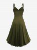 Plus Size Jacquard Cut Flower Chain Decor Ruched Asymmetric High Low Dress -  