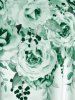 Plus Size & Curve Ombre Color Floral Print Crisscross Modest Tankini Swimsuit -  