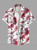 Flowers Leaf Chinese Style Print Plus Size Matching Hawaii Beach Outfit For Couples -  