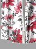 Flowers Leaf Chinese Style Print Plus Size Matching Hawaii Beach Outfit For Couples -  