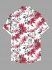 Flowers Leaf Chinese Style Print Plus Size Matching Hawaii Beach Outfit For Couples -  
