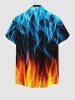 Ice and Fire Flame Glitter Dots Print Plus Size Matching Outfit For Couples -  