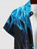 Ice and Fire Flame Glitter Dots Print Plus Size Matching Outfit For Couples -  