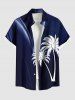 Coconut Tree Curve Light Beam Print Plus Size Matching Hawaii Beach Outfit For Couples -  