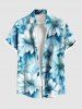 Flowers Ombre Print Plus Size Matching Hawaii Beach Outfit For Couples -  