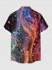 Colorful Ombre Light Beam Spotted Print Plus Size Matching Hawaii Beach Outfit For Couples -  