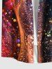 Chemise Imprimé Pois Coloré Clair avec Poche Grande Taille pour Homme - Multi-A 4XL