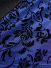 Plus Size Floral Mesh Flocking Patchwork Textured Ruched Grommet Buckle Tank Top -  