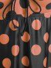 Maillot de bain tankini à pois croisé grande taille et coupe cintrée - café 1X