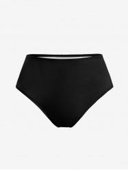 Bas de Maillot de Bain Tendance de Couleur Unie - Noir 1X