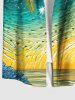 Coconut Tree Seascape Beach Oil Painting Print Plus Size Matching Hawaii Beach Outfit For Couples -  