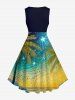 Coconut Tree Seascape Beach Oil Painting Print Plus Size Matching Hawaii Beach Outfit For Couples -  