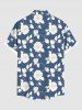 Flower Leaf Branch Two Tone Print Plus Size Matching Hawaii Beach Outfit For Couples -  