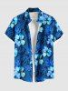Tropical Leaf Hibiscus Flower Print Plus Size Matching Hawaii Beach Outfit For Couples -  