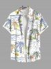 Coconut Tree Sea Waves Seascape Print Plus Size Matching Hawaii Beach Outfit For Couples -  