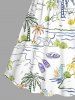 Coconut Tree Sea Waves Seascape Print Plus Size Matching Hawaii Beach Outfit For Couples -  
