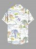 Coconut Tree Sea Waves Seascape Print Plus Size Matching Hawaii Beach Outfit For Couples -  