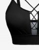 Haut de Tankini en Couleur Unie (Epaule Ajustable à Bretelle) - Noir L