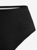 Bas de Maillot de Bain Tendance de Couleur Unie - Noir 1X