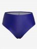 Plus Size Mesh Panel Marine Life Printed Padded Halter Tankini Swimsuit -  