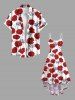 Plus Size Floral Branch Print Hawaii High Low Asymmetric Cami Dress -  