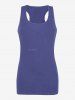Plus Size Skew Neck Sheer Lace Blouse and Racerback Tank Top -  