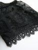 Plus Size Floral Lace Jacquard Embroidery Sleeve Cold Shoulder Crossover Top -  