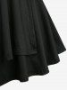 Plus Size Floral Lace Jacquard Embroidery Sleeve Cold Shoulder Crossover Top -  