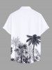 Tropical Leaf Coconut Tree Print Plus Size Matching Hawaii Beach Outfit For Couples -  