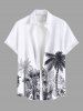 Tropical Leaf Coconut Tree Print Plus Size Matching Hawaii Beach Outfit For Couples -  