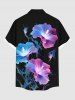 Flowers Star Glitter 3D Print Plus Size Matching Hawaii Beach Outfit For Couples -  